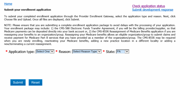 Submit your enrollment application