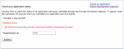 Image of the gateway status 