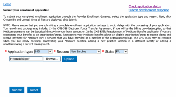 Submit your enrollment application JL
