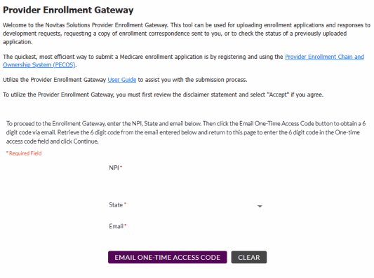 Provider Activation Code Provider Enrollment Gateway - User Guide