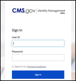 IDM sign in screen