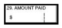 Picture of Item 29-Amount paid on the claim form.