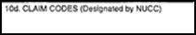 Picture of Item 10d Reserved for local use on the claim form.